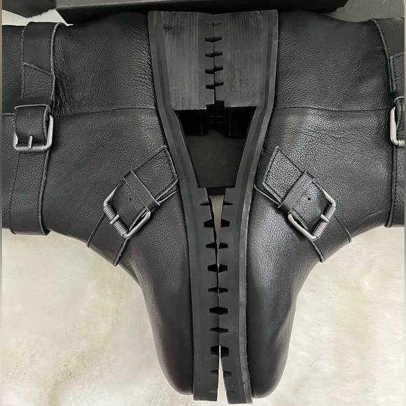 SPLENDID Black Karyln LL2312 Moto Motorcycle Leather Sherpa lined fold down 10 - Picture 13 of 16